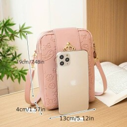 Romantická kabelka na mobil růžová 
